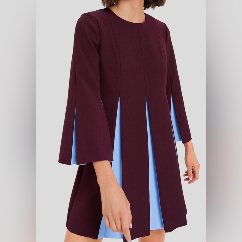 Tuckernuck Burgundy and Light Blue Mini Dress